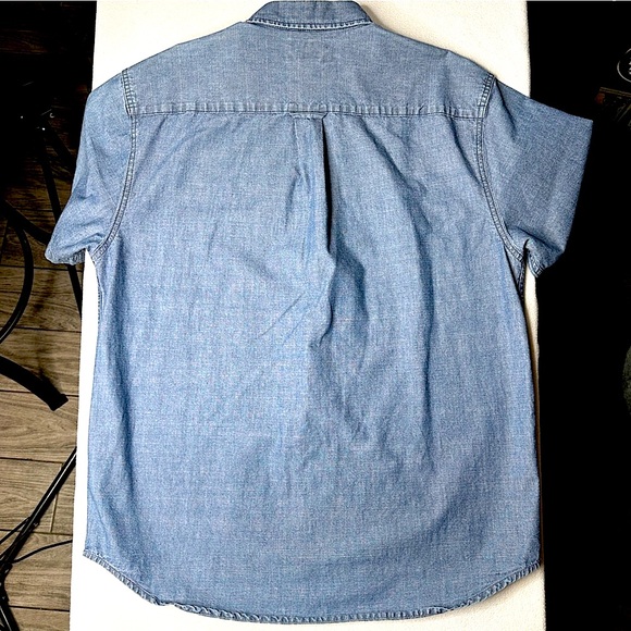 Eddie Bauer Men's Heavyweight SS 100% Cotton Denim Shirt Size (M) - Picture 7 of 9